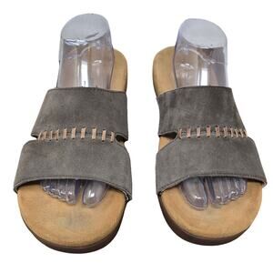 Spenco Brown Leather Stitching Women's Sandals 12B